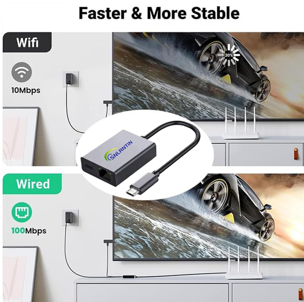 Amazon.co.jp: Snlrntin イーサネットアダプター Fire TV Stick/4K/4K